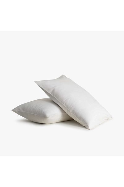 Ecocotton 2 Πακέτα Απλό Μαξιλαροθήκη 100% Οργανικό Βαμβάκι Σατέν Κρέμα 50x70 εκ.