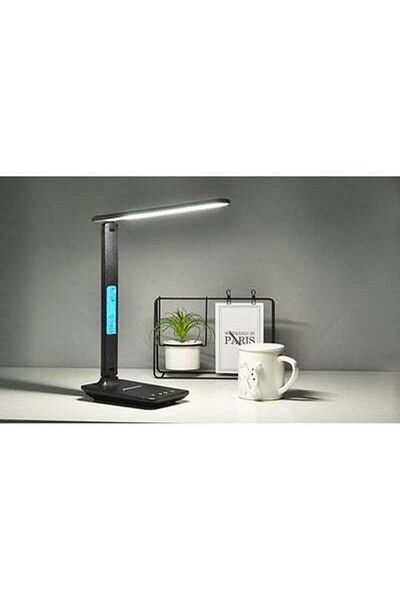 HALAMODO Wireless Charging LED Desk Lamp With Smart Display White/Warm White/Yellow 36cm