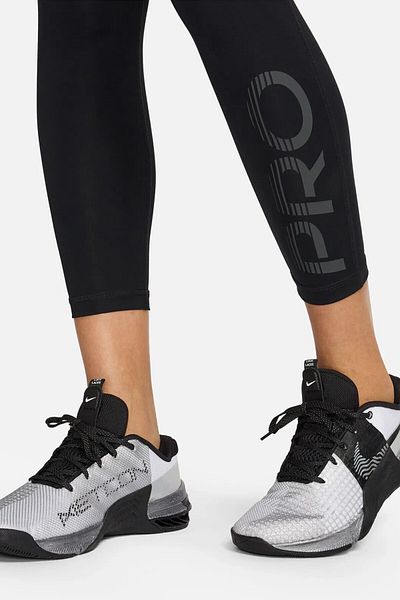 Nike Pro Dri-Fit Women's Mid Rise 7/8 Graphic Leggings Women's Sports Training Leggings Black