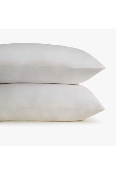 Ecocotton 2 Πακέτα Απλό Μαξιλαροθήκη 100% Οργανικό Βαμβάκι Σατέν Κρέμα 50x70 εκ.