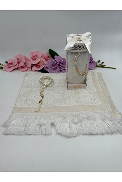 Uğurlu Hac uzun asetat seccade tesbih set