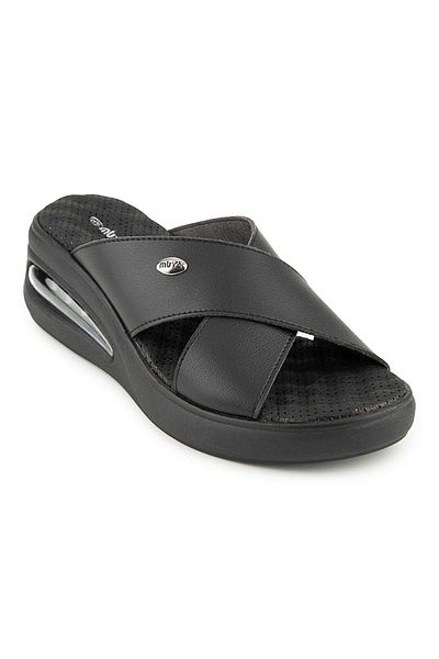 Muya Nap Anatomical Air Max Sole Heel Spur Γυναικείες Παντόφλες Μαύρες