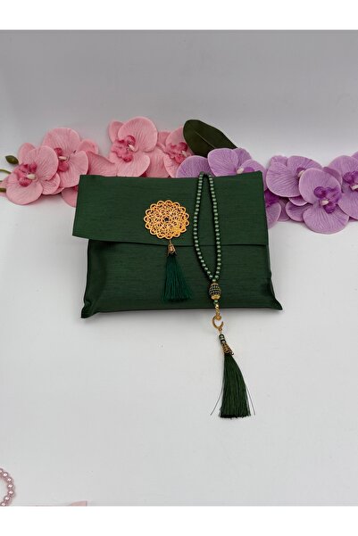 Uğurlu Hac مجموعة مسبحة اللؤلؤ من قماش الشانتوك المربع