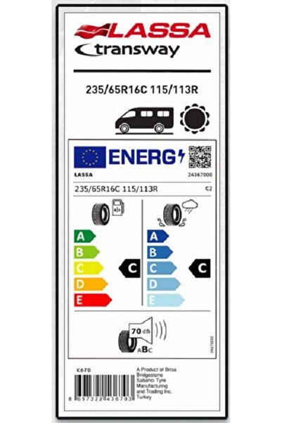 Lassa 235/65R16 C 115/113R TRANSWAY LASSA