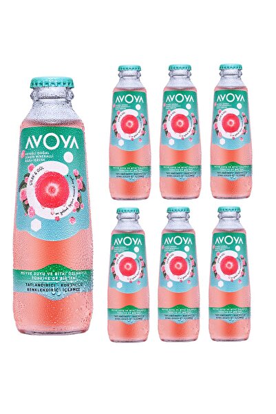 AVOYA 6'lı Çilek&gül Maden Suyu 200 ml