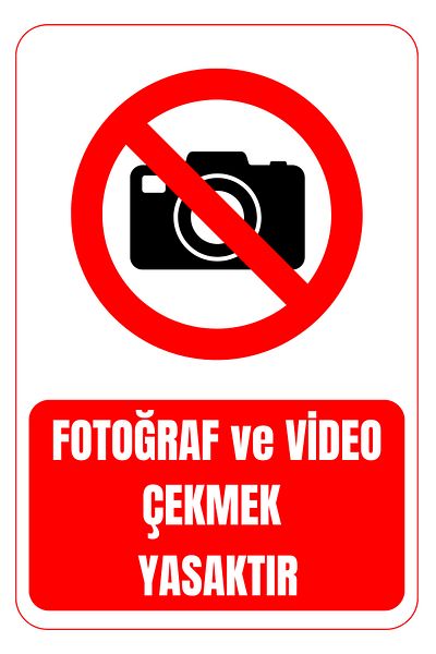 Girl Power 35 X 50 Photo and Video Shooting Prohibited Warning Sign Foil Printing on 3mm Dekota