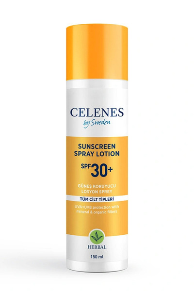 Celenes Herbal Güneş Koruyucu Losyon Sprey SPF 30+ – Bitkisel İçerikli Yüksek...