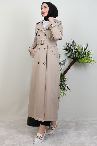 GİYZAMİLA Κρέμα Pera Trench Coat