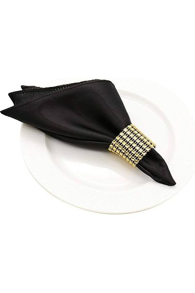 Kotonia Home Set of 10 Kotonia Home Hotel table napkins, blackout, size 45x45 cm, black