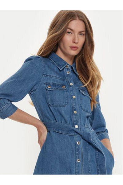 Morgan Rochie din denim pentru femei 242-RCHICA albastră
