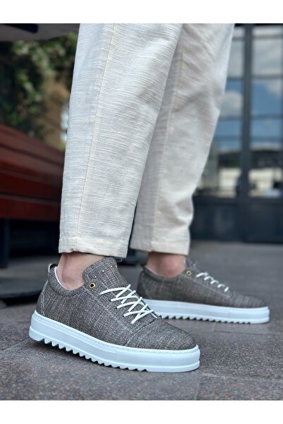 BOA BA0152 Model High Sole and Laced Brown Men's Shoes