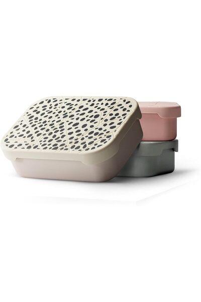 MAMEIDO صندوق خبز من الفولاذ المقاوم للصدأ سعة 1.2 لتر مع غطاء سيليكون، مقسم، خالٍ من مادة BPA