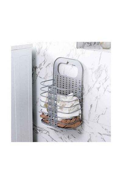 HALAMODO Foldable Laundry Basket Grey 28x17x46cm