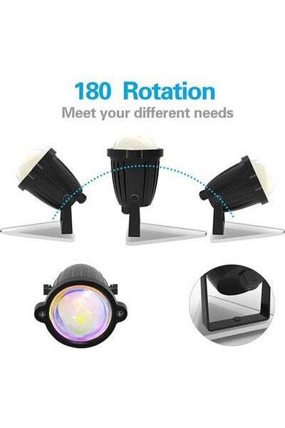 HALAMODO Night Light LED Sunset Projection Lamp Multicolour