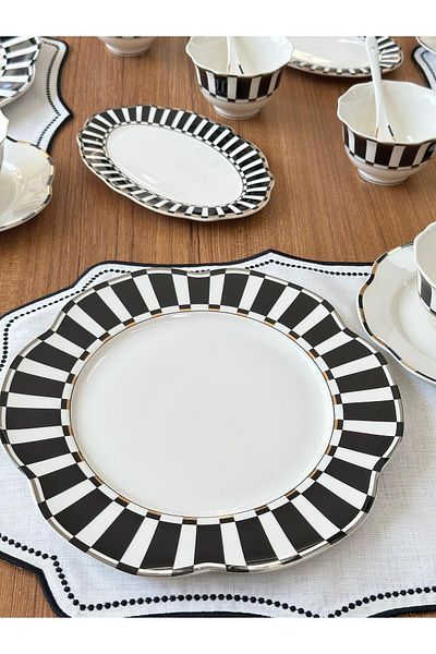 MD MİMOZA DEKOR Breakfast Set 42 Pieces Victory for 6 People