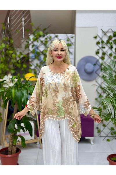 Punta Otantik Yg2063-3 Italian Silk Blouse