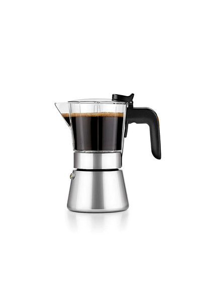 Bra Espressor cu aragaz Flavor, oțel inoxidabil, sticlă, 10 porții