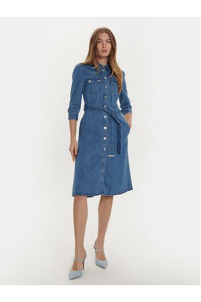 Morgan Rochie din denim pentru femei 242-RCHICA albastră