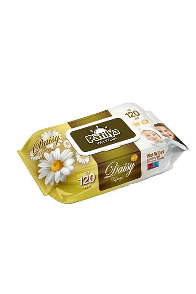 Pafilya Daisy Patterned Wet Towel Wipes 4X120 (480 Leaves)