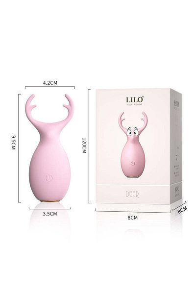 WildFashion Vibrator tip Ou, pentru stimularea clitorisului in forma de caprioara, Roz TOY377-5