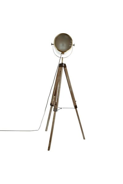 Atmosphera Créateur D'intérieur Lampă de podea Ebro Retro, bronz, lemn, 60 x 57 x 152 cm
