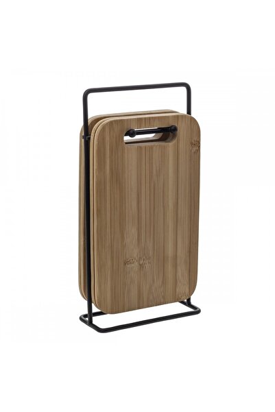 5FIVE Set de 4 tocătoare 5Five, suport metalic, 14 x 22 cm