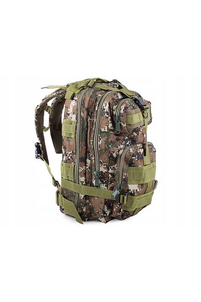 CRACOS Camouflage Tactical Backpack, ®, 43x25x24 Cm, 30l, Military Green, Hiking, Multiple Compartments