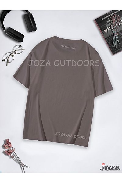 Jobia Outdoors Γυναικείο Ανδρικό Unisex Eşref Dream 'Eşref Tek' Σχέδιο Μπλουζάκι μονόχρωμο με στάμπα Oversize Loose Cut