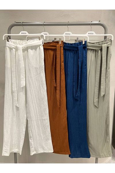 OYERGA MODA Women's Comfortable Pants with Waist Belt