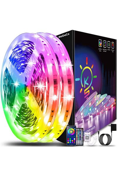 MaGeCa Kit Led Strip 5050 Rgb, 10m, App/bluetooth/remote control, 12v, Multicolor
