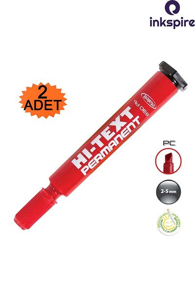 inkspire Cut Tip Permanent Marker Pen 2Pcs Hi-Text Flat Tip Acetate Marker Marking Parcel Drawing Sack