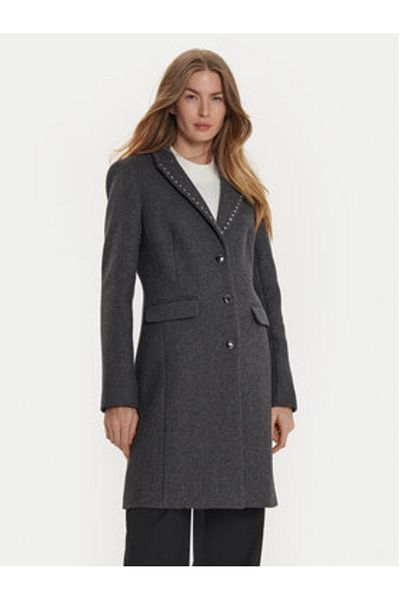 Morgan Women's Wool Coat 242-GLAM Gray