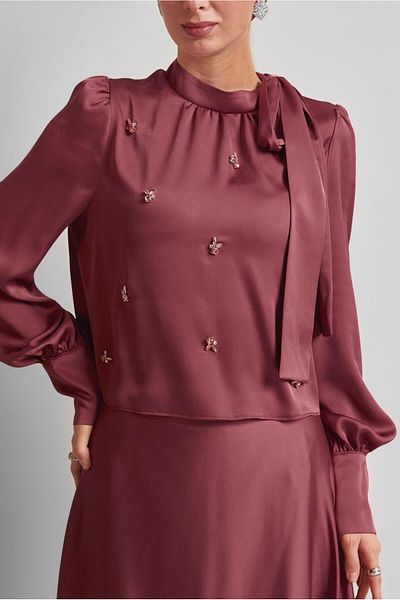 Alvina Skirt Satin Suit 45561