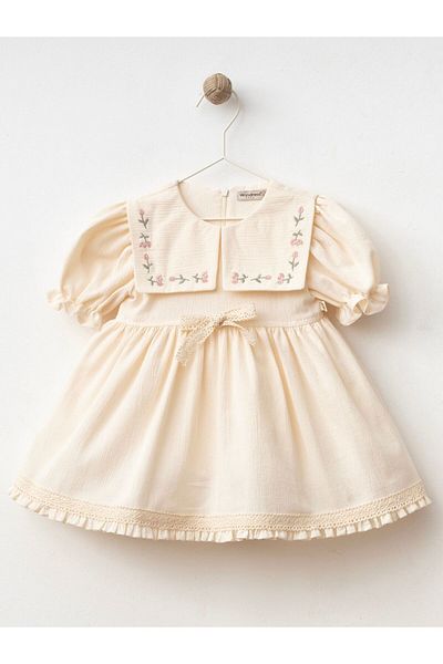 Cherrys Bebek Square Embroidered Crinkle