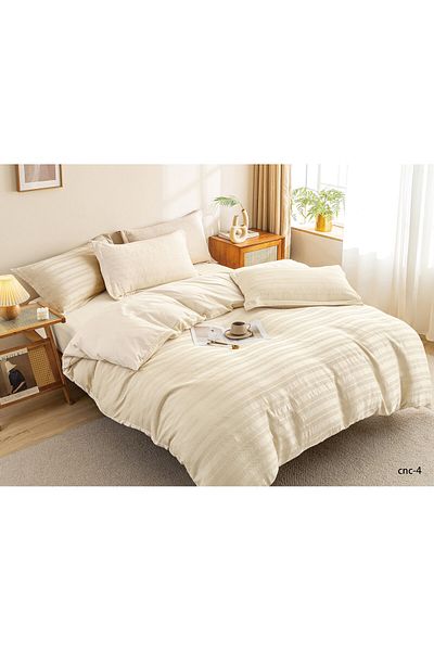 Casa New Concept Summer Bed Linen, 4 Pieces, Fitted Sheet, Microfiber Material