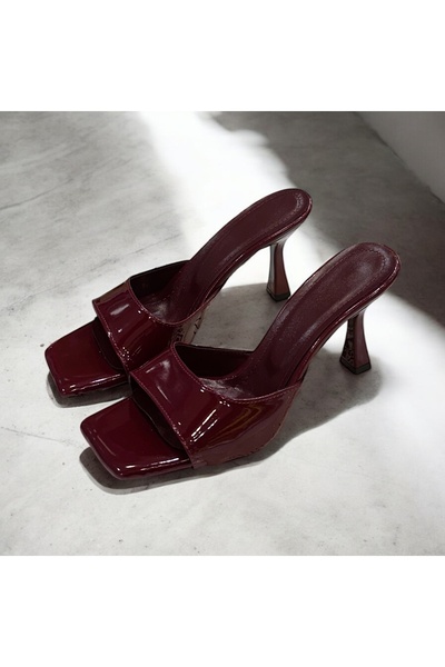 runa shoes Heeled Slippers Patent Leather Slippers