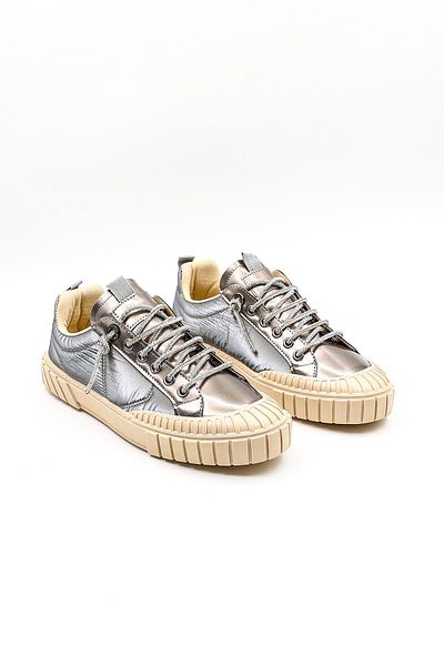 KRISTE BELL Parachute Fabric Stone Lace-Up Sneaker Women's Sports Shoes Kb2304 Platinum