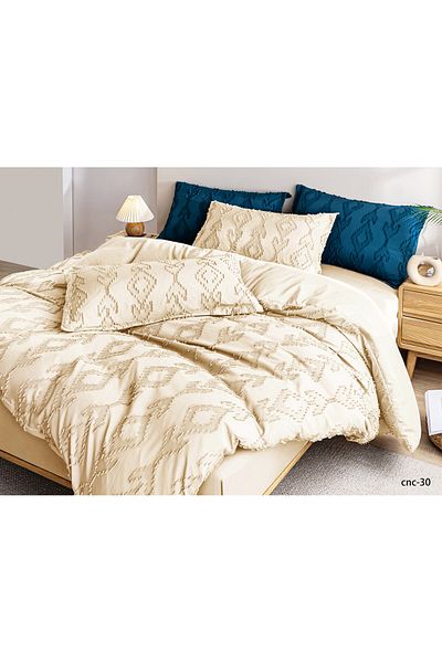 Casa New Concept Summer Bed Linen, 4 Pieces, Fitted Sheet, Microfiber Material