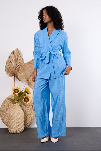 Bolivente Baby Blue Oversize Kimono Set