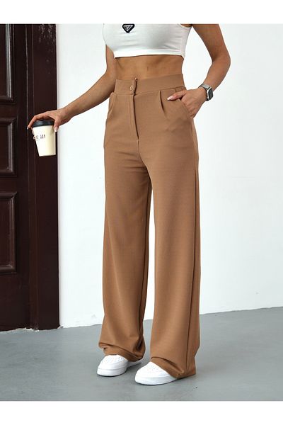 alanora Women's Lycra Loose Wide Leg Palazzo Trousers