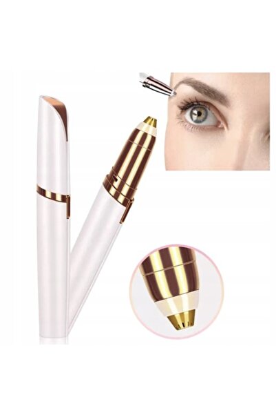 OEM Compact facial epilator, works with 1 AAA battery, plastic, 13 cm, white/gold