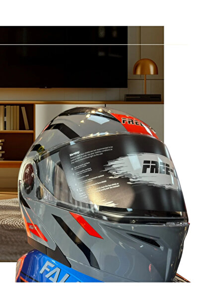 Free-M 965 UPSET (GRİ-SİYAH) ÇENE AÇILIR MOTOSİKLET KASKI