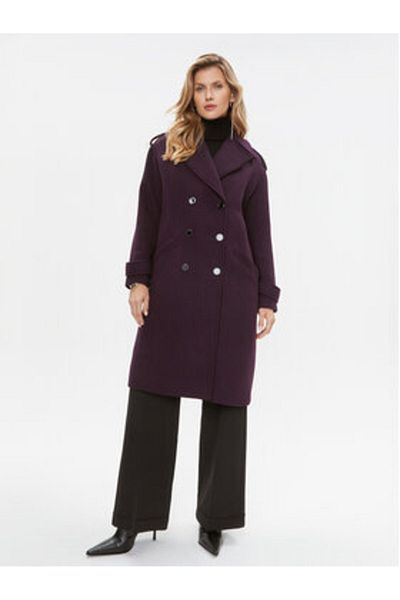 Morgan Women's Wool Coat 232-GMIKI Purple