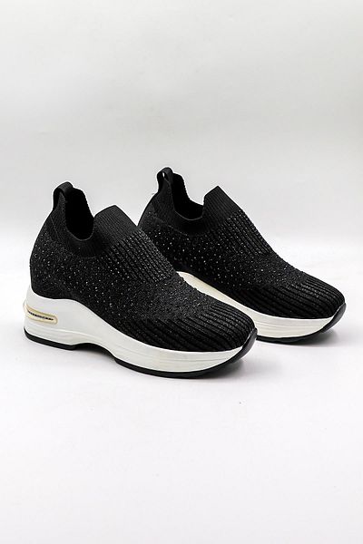 KRISTE BELL Stone Detailed Sneaker Women's Sports Shoes Kb008 Black