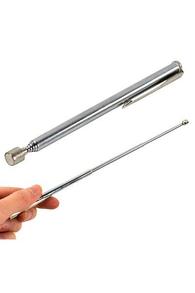 OEM XXL telescopic tool, magnetic end, maximum length 65 cm, silver