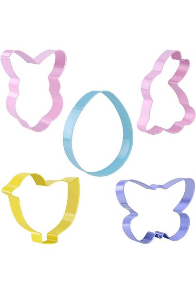 Keepaty Set de 5 forme de tort Keepaty, model Paste, oțel inoxidabil, multicolore