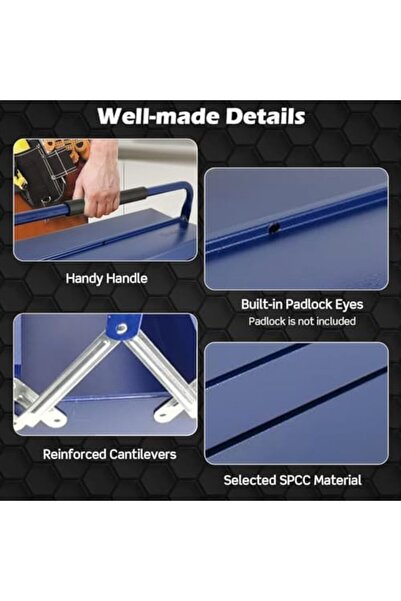 THE WINNER TOOLS 5-Drawer Durable Metal Tool Box, Organizer for Tools | 53cm Storage Solution for Co