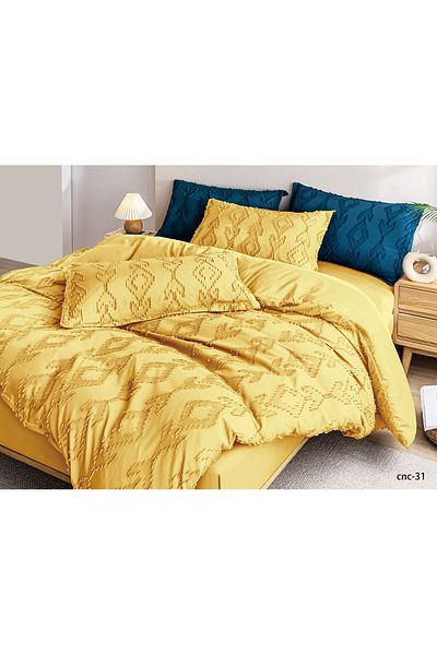 Casa New Concept Summer Bed Linen, 4 Pieces, Fitted Sheet, Microfiber Material
