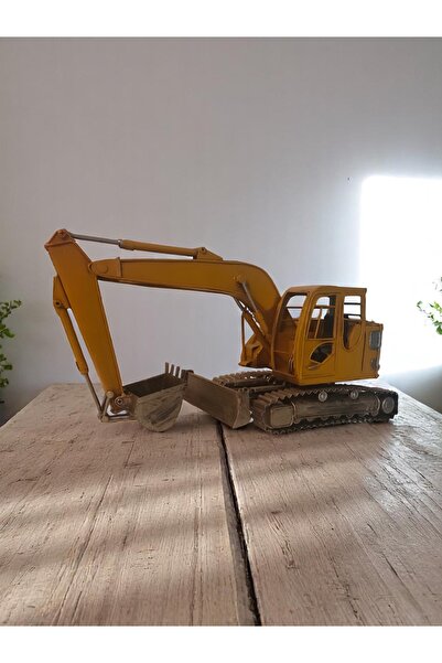 Land of Souvenir Retro Nostalji Büyük Metal İş Makinesi Kepçe Dekoratif Obje Biblo Süs