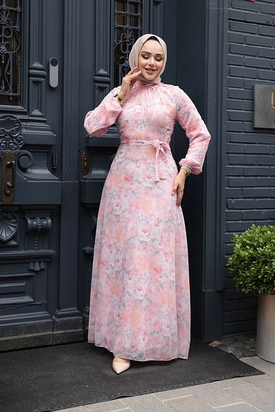 Neva Style Φόρεμα Hijab με σχέδιο λουλουδιών 279904PD